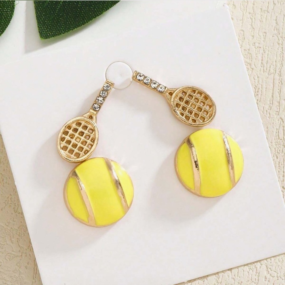 🎾 Tennis Earrings 🎾 - Picture 3 of 5